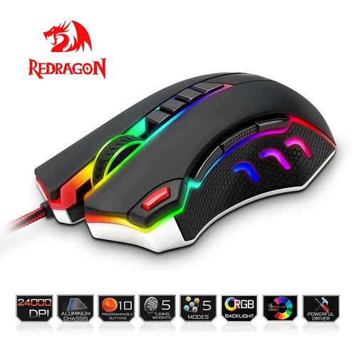 Redragon RGB Gaming Mouse 24000DPI 10 Buttons